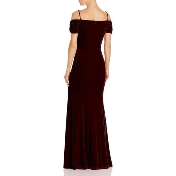 NWT Shelli Segal Velvet Maxi Evening Gown - Picture 2 of 2